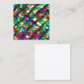 マーメイドはかりで測ピアダイヤモンド混合メディアグラフィック スクエア名刺 (正面/裏面)