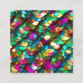 マーメイドはかりで測ピアダイヤモンド混合メディアグラフィック スクエア名刺 (正面)