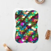 マーメイドはかりで測ピアダイヤモンド混合メディアグラフィック ノートカード (正面/裏面インサイチュ)