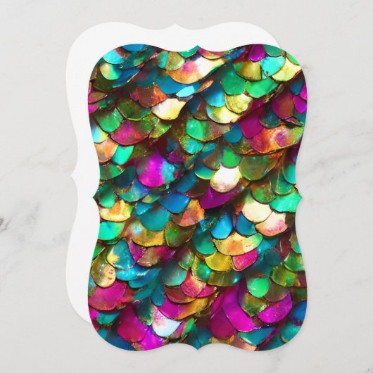 マーメイドはかりで測ピアダイヤモンド混合メディアグラフィック ノートカード (正面/裏面)