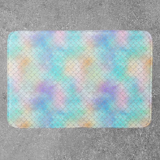 マーメイドはかりで測ピンクブルー バスマット