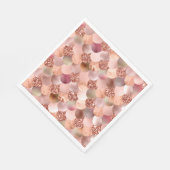 マーメイドはかりで測ピンクローズ金ゴールドグリッターピンクスパークリー スタンダードランチョンナプキン (角)