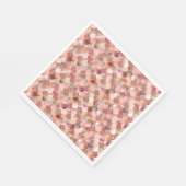 マーメイドはかりで測ピンクローズ金ゴールドグリッターピンク銅 スタンダードランチョンナプキン (角)