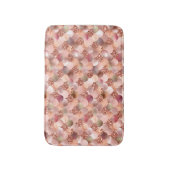 マーメイドはかりで測ピンクローズ金ゴールドグリッターピンク銅 バスマット (正面縦)