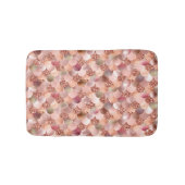 マーメイドはかりで測ピンクローズ金ゴールドグリッターピンク銅 バスマット (正面)