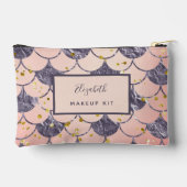 マーメイドはかりで測ピンク紫の名前 アクセサリーポーチ (裏面)