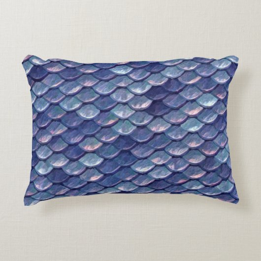 マーメイドはかりで測ブルーアクセント枕 アクセントクッション (正面)