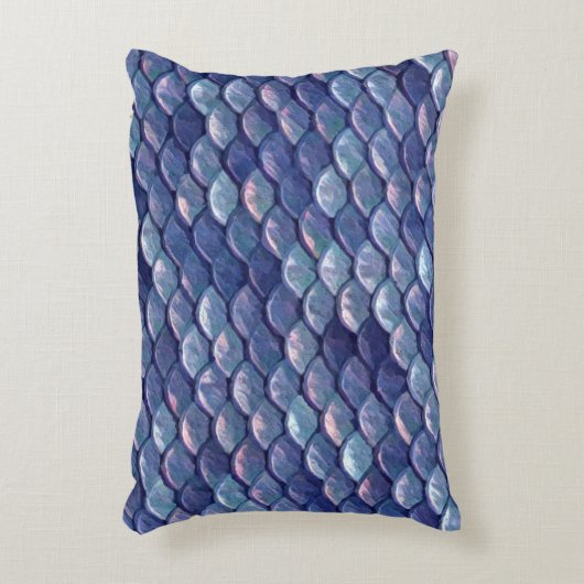 マーメイドはかりで測ブルーアクセント枕 アクセントクッション (正面(垂直))
