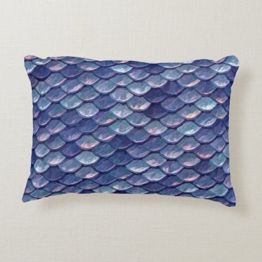 マーメイドはかりで測ブルーアクセント枕 アクセントクッション (裏面)