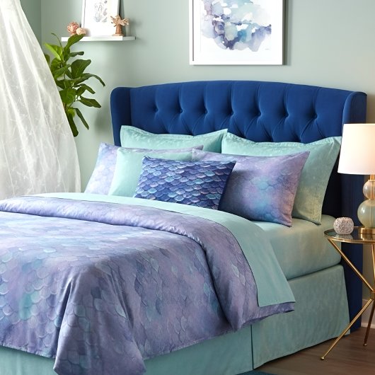 マーメイドはかりで測ブルーアクセント枕 アクセントクッション