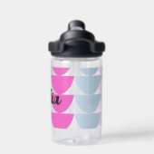 マーメイドはかりで測ブルーピンクの子供の名前 ウォーターボトル (背面)