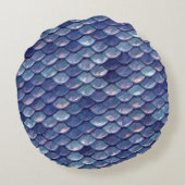 マーメイドはかりで測ブルー円枕 ラウンドクッション (裏面)