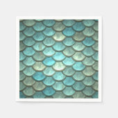 マーメイドはかりで測メルメイド水中をテーマにしたパーティー スタンダードカクテルナプキン (正面)