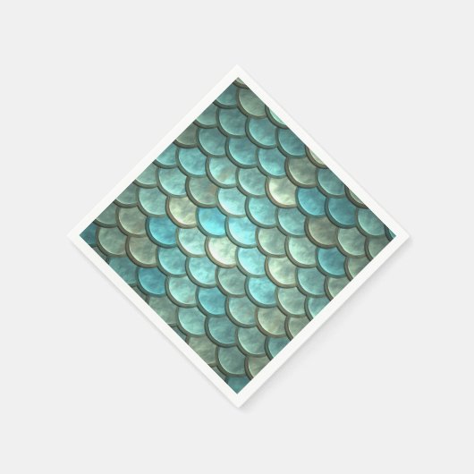 マーメイドはかりで測メルメイド水中をテーマにしたパーティー スタンダードカクテルナプキン (角)
