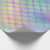 マーメイドはかりで測ユニコーンフェアピンク紫ミント ラッピングペーパー (角)