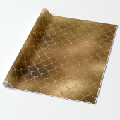 マーメイドはかりで測ユニコーンメタリックグリッター金ゴールドセピア ラッピングペーパー (アンロールド)