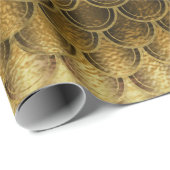 マーメイドはかりで測ユニコーンメタリックセピア金ゴールドブロンズ ラッピングペーパー (ロールコーナー)