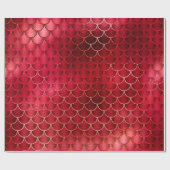 マーメイドはかりで測ユニコーンメタリックバーガンディバラピンク ラッピングペーパー (フラット)