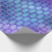 マーメイドはかりで測ユニコーンメタリックブルーネイビーピンク ラッピングペーパー (角)