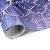 マーメイドはかりで測ユニコーンメタリックブルーネイビーピンク ラッピングペーパー (ロールコーナー)