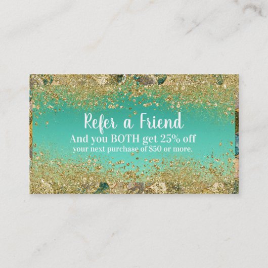 マーメイドはかりで測金ゴールドグリッターフレンド参照 紹介カード (正面)