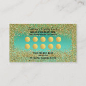 マーメイドはかりで測金ゴールドグリッター顧客ロイヤリティ ロイヤリティカード (裏面)