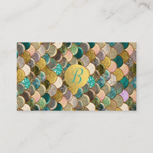 マーメイドはかりで測金ゴールドグリッター顧客ロイヤリティ ロイヤリティカード (正面)