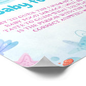 マーメイドはベビー食べ物の赤ちゃんシャワーゲームの看板を推測 ポスター (角)