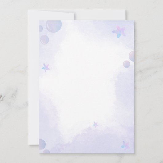 マーメイドはベビー食べ物ベビーシャワーゲームカードを推測 招待状 (裏面)