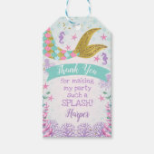 マーメイドまたはアンダーザシー誕生日ラベル ギフトタグ (正面)