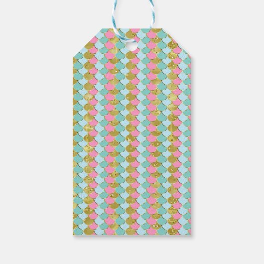 マーメイドまたはアンダーザシー誕生日ラベル ギフトタグ (裏面)