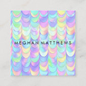 マーメイドまたはドラゴンはかりで測美しいメイクアップアーティスト スクエア名刺 (正面)