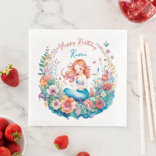 マーメイドをテーマにしたフローラガールズバースデーパーティー (インサイチュ)