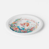 マーメイドをテーマにしたフローラガールズバースデーパーティー ペーパープレート (アングル)