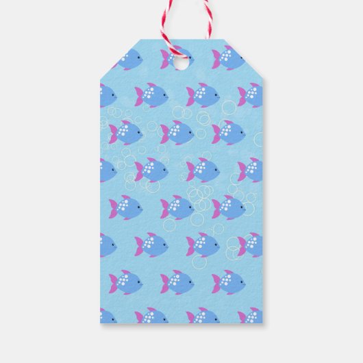 マーメイドをテーマにした誕生日パーティーゲストのお願い ギフトタグ (裏面)