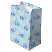 マーメイドをテーマにした誕生日パーティーゲストのお願い ミディアムペーパーバッグ (裏面アングル)