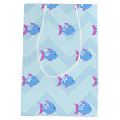 マーメイドをテーマにした誕生日パーティーゲストのお願い ミディアムペーパーバッグ (裏面)