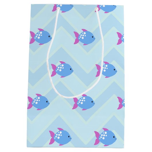 マーメイドをテーマにした誕生日パーティーゲストのお願い ミディアムペーパーバッグ (裏面)