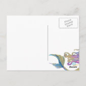 マーメイドをテーマにした誕生日パーティー ポストカード (裏面)