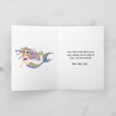 マーメイドをテーマにした誕生日パーティー 招待状 (内部)