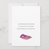 マーメイドをテーマにした誕生日 サンキューカード (裏面)