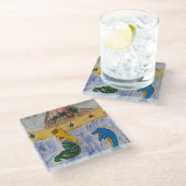 マーメイドアイランドガラスコースター ガラスコースター (アングル)