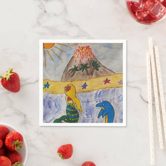 マーメイドアイランドペーパーナプキン スタンダードカクテルナプキン (インサイチュ)