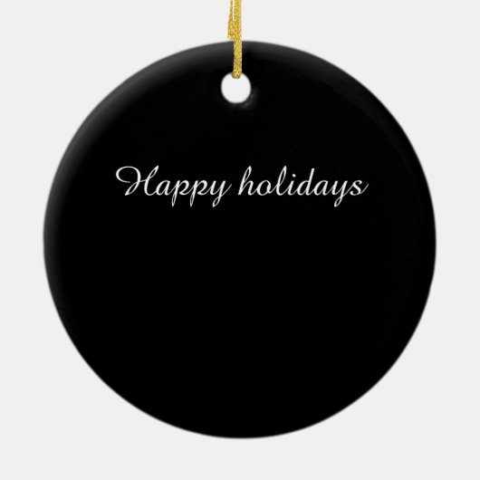 マーメイドアクアブルーグラデーションスパークルズパターンモノグラム セラミックオーナメント (裏面)