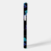マーメイドアクアブルーグラデーションスパークルパターンモノグラム Case-Mate iPhoneケース (裏面 / 右)