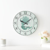 マーメイドアクアブルービーチウッドレイクハウス ラージ壁時計 (ホーム)