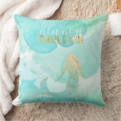 マーメイドアクア金ゴールドスパークル クッション (ブランケット)