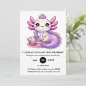 マーメイドアクソロトルプリンセス誕生日 招待状 (スタンド正面)