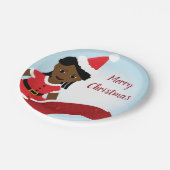 マーメイドアフリカンアメリカサンタ服 ペーパープレート (アングル)