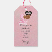 マーメイドアフリカ系アメリカ人ベビーピンクシェル真珠 ギフトタグ (裏面)